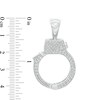 Thumbnail Image 2 of 1/4 CT. T.W. Diamond Handcuff Necklace Charm in Sterling Silver