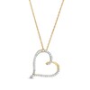 1/10 CT. T.W. Diamond Tilted Loop Heart Pendant in 10K Gold