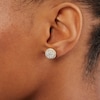 Thumbnail Image 3 of 10K Solid Gold 1 CT. T.W. Diamond Round Frame Studs