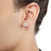 Thumbnail Image 4 of 10K Solid Gold 1 CT. T.W. Diamond Round Frame Studs