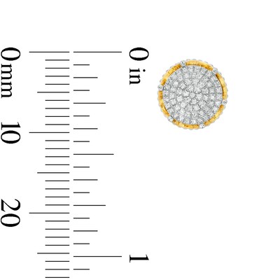 1/3 CT. T.W. Composite Diamond Crown Stud Earrings in 10K Gold