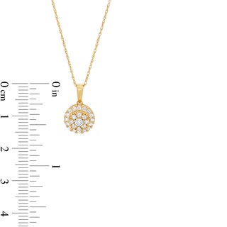 1/3 CT. T.W. Diamond Double Frame Pendant in 10K Gold
