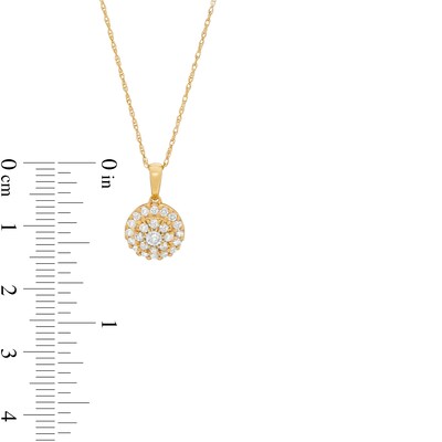 1/3 CT. T.W. Diamond Double Frame Pendant in 10K Gold