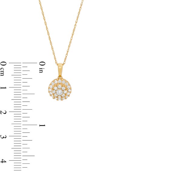 1/3 CT. T.W. Diamond Double Frame Pendant in 10K Gold