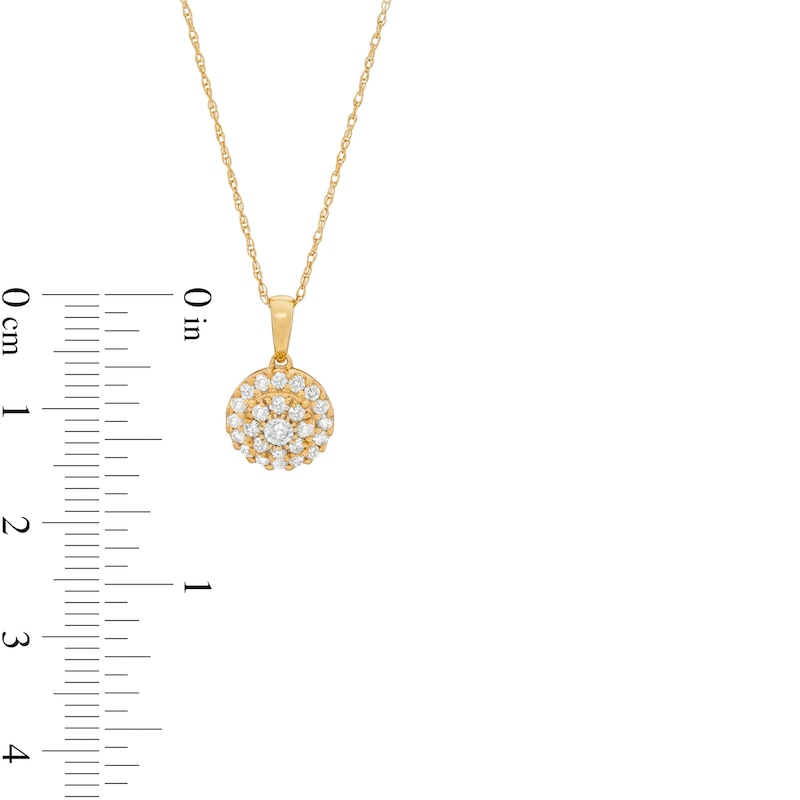 Main Image 2 of 1/3 CT. T.W. Diamond Double Frame Pendant in 10K Gold