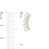 Thumbnail Image 2 of Cubic Zirconia Curved Crawler-Style Stud Earrings in 10K Gold