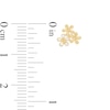 Thumbnail Image 2 of Cubic Zirconia Triple Jasmine Flower Stud Earring in 10K Gold