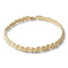 Thumbnail Image 0 of Heart "X" Stampato Bracelet in 10K Semi-Solid Gold - 7.5"