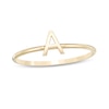 Thumbnail Image 1 of Uppercase Block "A" Initial Ring in 10K Gold - Size 7