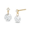 Thumbnail Image 0 of 6mm Cubic Zirconia Dangle Drop Earrings in 10K Gold