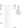 Thumbnail Image 2 of 6mm Cubic Zirconia Dangle Drop Earrings in 10K Gold