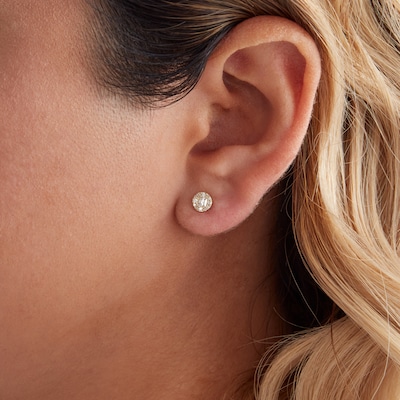 1/ CT. T.W. Composite Diamond Circle Stud Earrings in 10K Gold