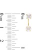 Thumbnail Image 1 of Iridescent Cubic Zirconia Duo Front/Back Earrings in 10K Gold