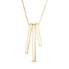 Linear Bar Trio Pendant in 10K Gold