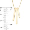 Linear Bar Trio Pendant in 10K Gold