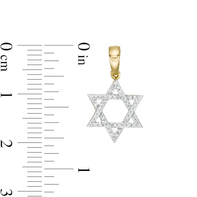 1/10 CT. T.W. Diamond Star of David Charm in 10K Gold