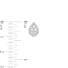 Thumbnail Image 2 of 1/2 CT. T.W. Composite Diamond Teardrop Frame Stud Earrings in Sterling Silver