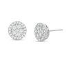 Thumbnail Image 1 of 1/2 CT. T.W. Composite Diamond Frame Stud Earrings in Sterling Silver