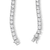 Thumbnail Image 3 of Cubic Zirconia Tennis Necklace in Solid Sterling Silver - 20"