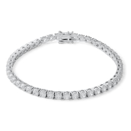 Cubic Zirconia Tennis Bracelet in Solid Sterling Silver - 8&quot;