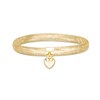 Thumbnail Image 1 of Made in Italy Heart Charm Dangle Mesh Bracelet in 10K Gold