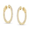 Thumbnail Image 0 of 1/2 CT. T.W. Diamond Inside-Out 15.5mm Hoop Earrings in 10K Gold