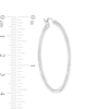 Thumbnail Image 2 of 1/2 CT. T.W. Diamond Inside-Out 32.5mm Hoop Earrings in Sterling Silver