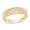 Thumbnail Image 1 of 1/4 CT. T.W. Diamond Five Stone Slant Wedding Band in 10K Gold