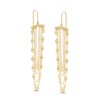Made in Italy Layered Mirror and Cable Chain Drop Earrings in 10K Gold