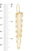 Thumbnail Image 1 of Made in Italy Layered Mirror and Cable Chain Drop Earrings in 10K Gold