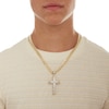 Thumbnail Image 3 of 1/5 CT. T.W. Diamond Multi-Row Cross Necklace Charm in 10K Gold