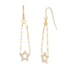 Thumbnail Image 0 of 1/10 CT. T.W. Diamond Forzatina Chain Star Drop Earrings in 10K Gold