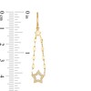 1/10 CT. T.W. Diamond Forzatina Chain Star Drop Earrings in 10K Gold