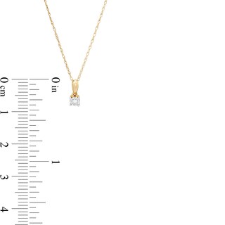 Diamond Accent Solitaire Pendant in 10K Gold