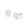 Thumbnail Image 0 of 8mm Cubic Zirconia Pie Groove Solitaire Stud Earrings in 14K Gold