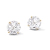 Thumbnail Image 0 of 8mm Cubic Zirconia Pie Groove Solitaire Stud Earrings in 14K Gold