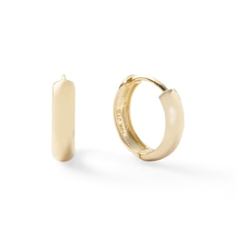 12mm Huggie Hoop Earrings in 10K Gold