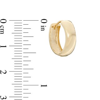 15mm Huggie Hoop Earrings in 10K Gold