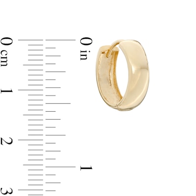 15mm Huggie Hoop Earrings in 10K Gold