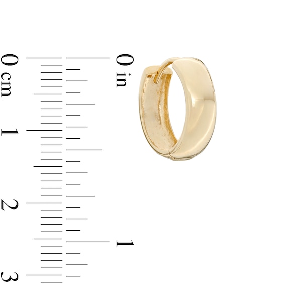 15mm Huggie Hoop Earrings in 10K Gold