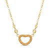 Thumbnail Image 0 of Made in Italy Glitter Enamel Heart Outline Necklace in 10K Gold