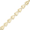 Thumbnail Image 1 of Hollow Split Hearts Stampato Bracelet in 10K Gold - 7.5"