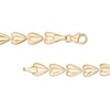 Thumbnail Image 2 of Hollow Split Hearts Stampato Bracelet in 10K Gold - 7.5"
