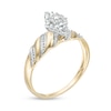 Thumbnail Image 2 of 1/20 CT. T.W. Marquise Composite Diamond Beaded Wave Ring in 10K Gold