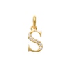 Child's Cubic Zirconia Lowercase "s" Charm Pendant in 10K Gold