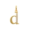 Child's Cubic Zirconia Lowercase "d" Charm Pendant in 10K Gold