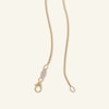 075 Gauge Box Chain Necklace in 10K Solid Gold Bonded Sterling Silver