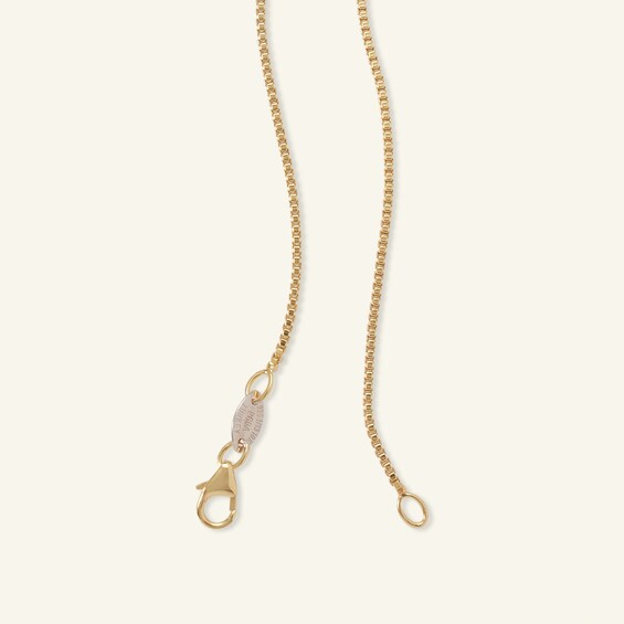 075 Gauge Box Chain Necklace in 10K Solid Gold Bonded Sterling Silver