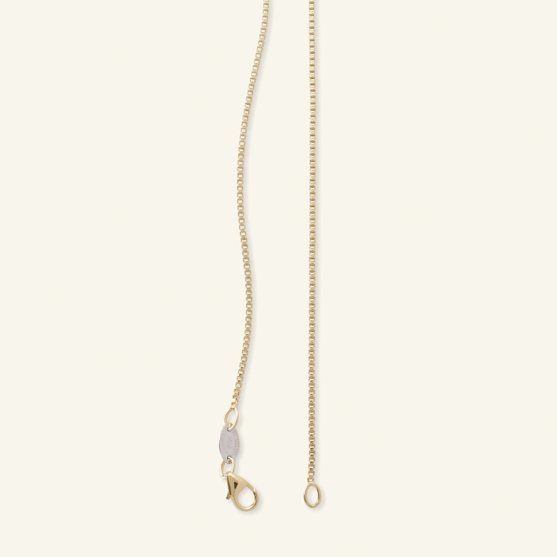 Main Image 2 of 075 Gauge Box Chain Necklace in 10K Solid Gold Bonded Sterling Silver - 20"