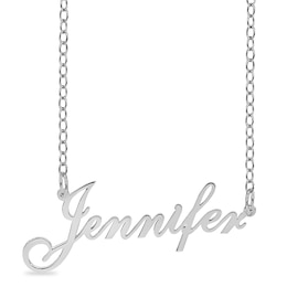 Script Name Necklace in Sterling Silver (1 Line)